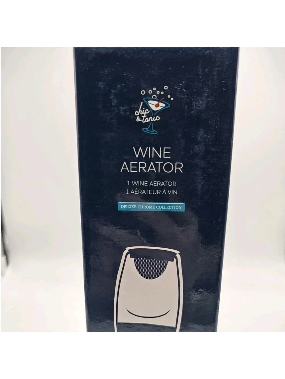 Chip & Tonic Wine Aerator Deluxe Chrome Collection with Stand and Filter New